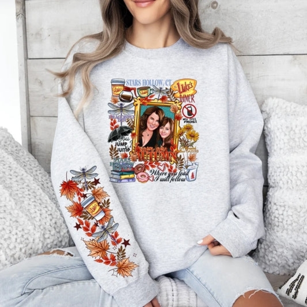 Gildan Gray Women's Crew Neck Sweater